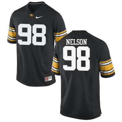Men Iowa Hawkeyes #98 Anthony Nelson College Football Jerseys-Black - Click Image to Close